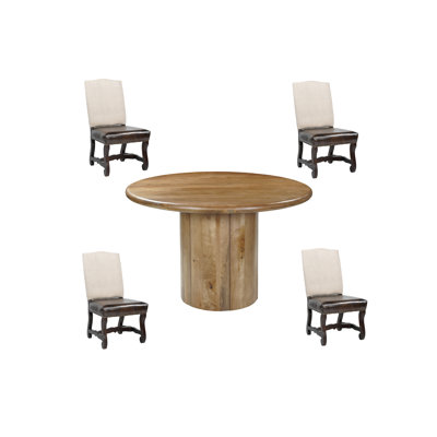 5-Piece Solid Wood Dining Set