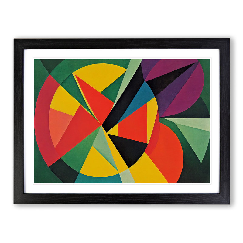 Welcoming Abstract Art - Framed Print, Black Framed, 46cm H x 64cm W x 2cm D