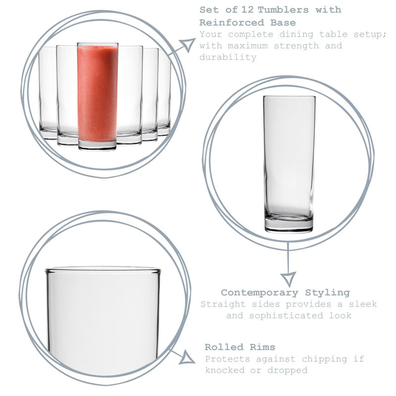 Argon Tableware Classic Highball Glasses - 295ml, 360 ml