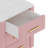Upholstered Wooden Nightstand With 3 Drawers And Metal Legs&Handles, Bedside Table With Marbling Stickers Worktop-718346698