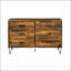 Commode à 6 tiroirs en noyer avec construction durable et rangement spacieux pour les chambres modernes