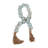 Decorative Bead Garland Glass and Jute Tassel Accents 34" Length Blue Finish Home Bedroom Living Room Office Decor-1336693716-1336693717