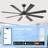 Smart & Remote Controlled 8 Blade Ceiling Fan With Light For Indoor And CoveredOutdoor Use-738365840-740173215-740173209