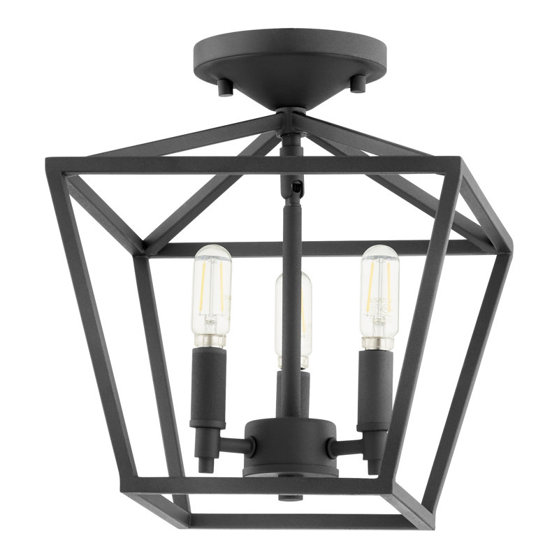 Arletta Semi Flush Mount, Noir