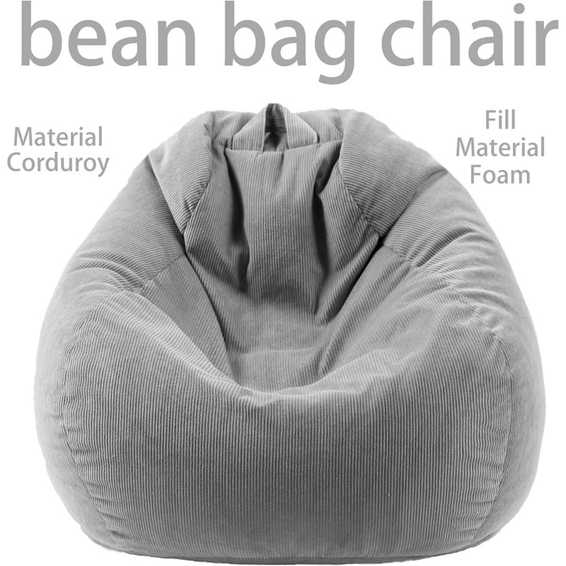 Fauteuil à billes - rond - rembourrage en mousse à mémoire de forme - canapé pour lire et jouer - salon ou chambre à coucher