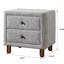 Table de chevet 2 tiroirs Grey Boucle