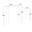 Soissons 206cm W x 41cm D Metal Iron Arbour in Clear