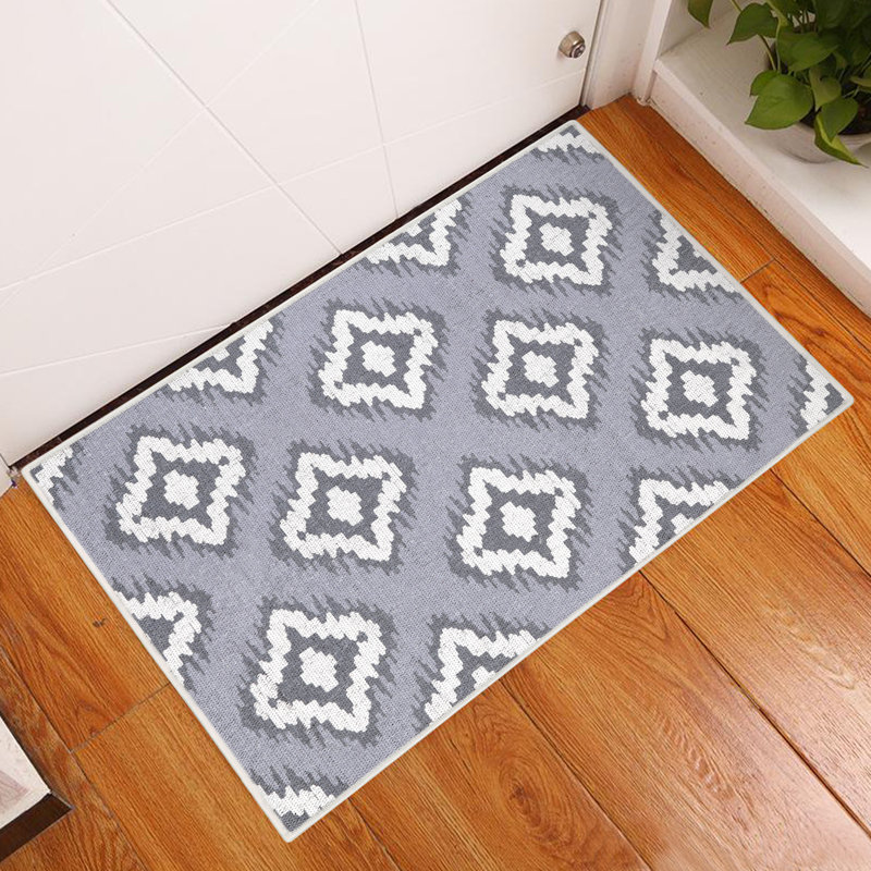 Tapis d'entrée antidérapant 36 po x 24 po, gris