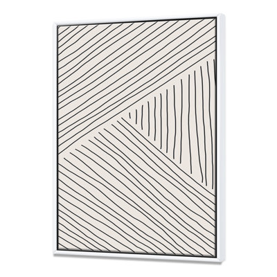 Minimal Geometric Lines II - reproduction de cadre flottant sur toile