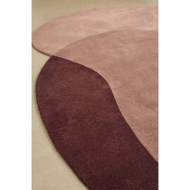 Element Lane Handmade Wool Abstract Area Rug, Red, Novelty 8'2 x 10'6