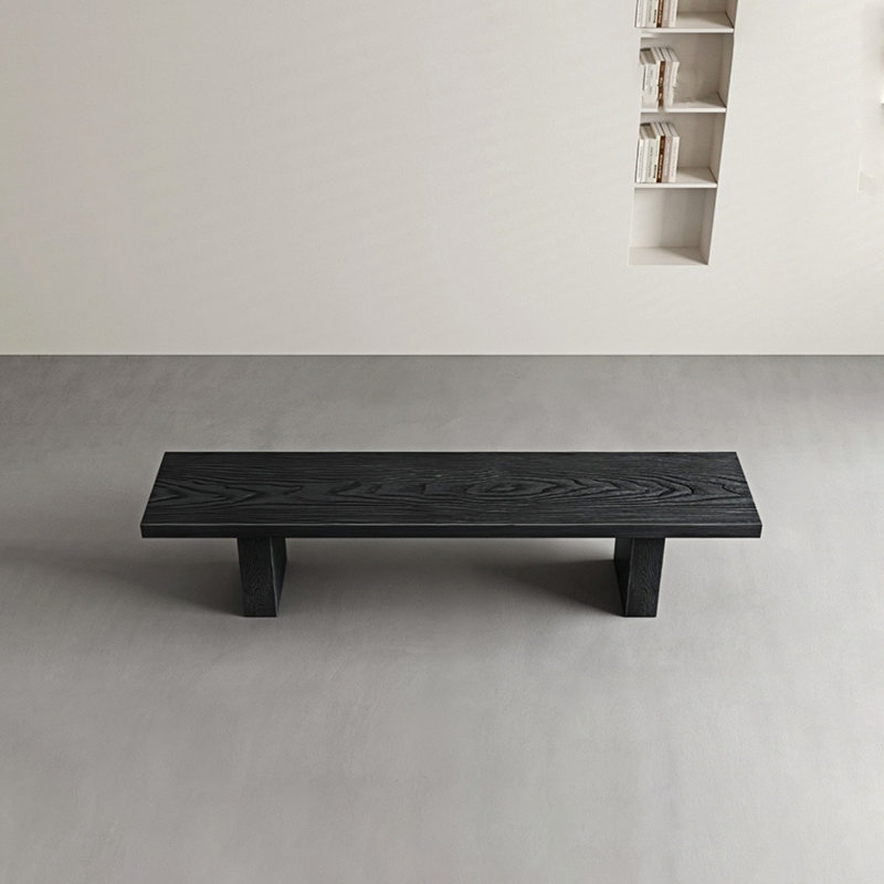 Maudene Solid Wood Bench, 17.71" H x 86.61" W x 13.77" D