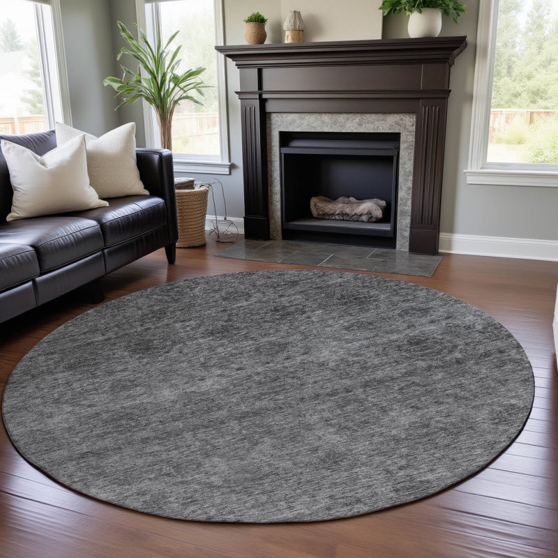 Premium Machine Washable Melvin AMF1170 Global Rug, Round 8'