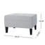 Tissu gris avec aspect attrayant et pieds en bois de bouleau pour plus de polyvalence, fonctionnalité de 23,69 po x 27,9 po x 19,04 po-914586499