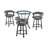 Ardie Glass Top Four Leg Dining Set-870226409-816204984-816204985