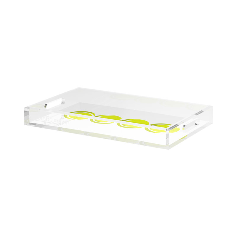 Abstract Decorative Tray, 2" H x 17" W x 10.5" D
