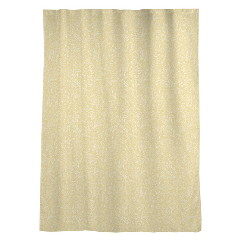 Panneau de rideau simple occultant avec passe-tringle ditsy, Jaune / blanc