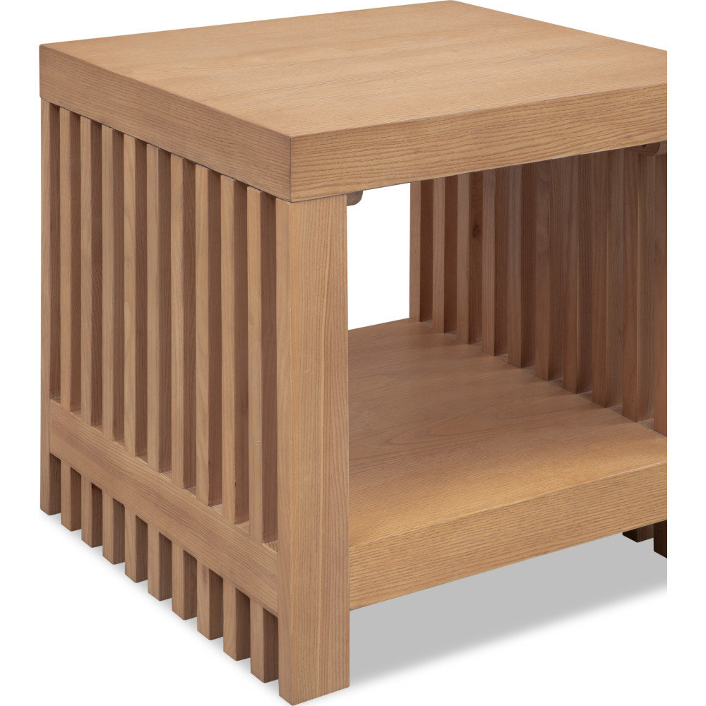 Finnian 22" End Table, Natural Wood
