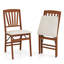Ensemble de 2 chaises pliantes avec siège rembourré et structure en bois d'hévéa