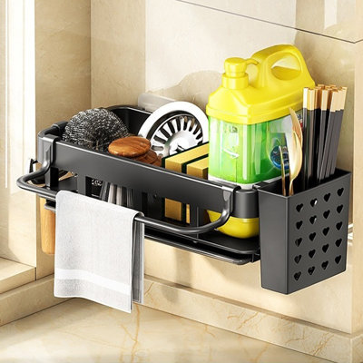 Porte-éponge pour évier avec porte-brosse