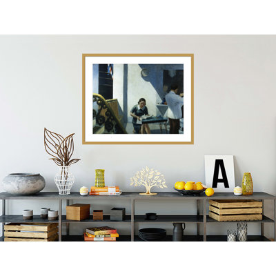 «Barber Shop» par Edward Hopper - impression giclée encadrée
