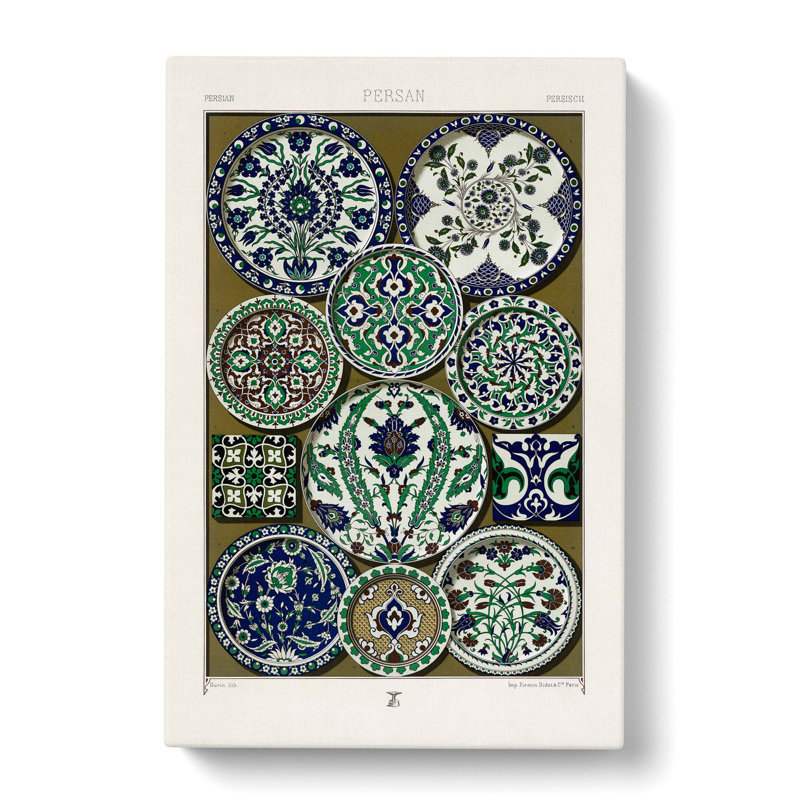 A Persian Pattern by Albert Racinet - Wrapped Canvas Print, 76cm H x 50cm W x 3cm D