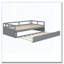 Lit de jour extensible avec couchette, lit de jour en bois avec couchette-2113317904