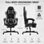 Fauteuil de jeu de course et de course réglable, inclinable et ergonomique en similicuir-572899555