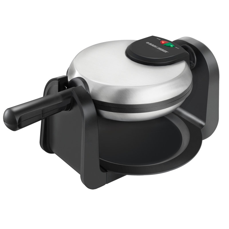 Gaufrier rotatif de style belge avec plaques antiadhésives et voyants lumineux Black + Decker