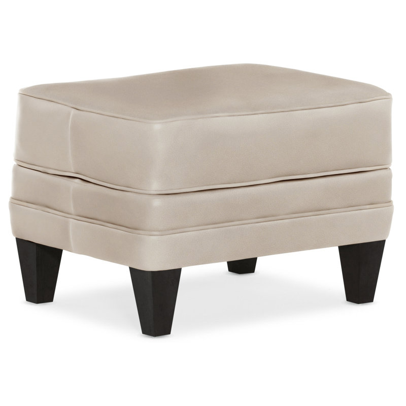 Willow Ottoman, Plantation, Outsider Raven Genuine Leather