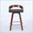 Stylish and Comfortable Bar Stools Set of 2 with Swivel Function and Soft Cushion Seat-1208887842