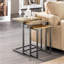 Andris 3PC Rectangular C-Shaped Nesting Tables