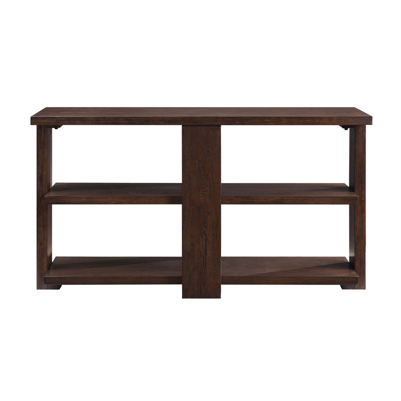 Walnut Sofa Table With 2-Shelf