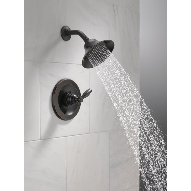 Garniture de douche à pression équilibrée avec poignée levier simple Apex, Bronze huilé