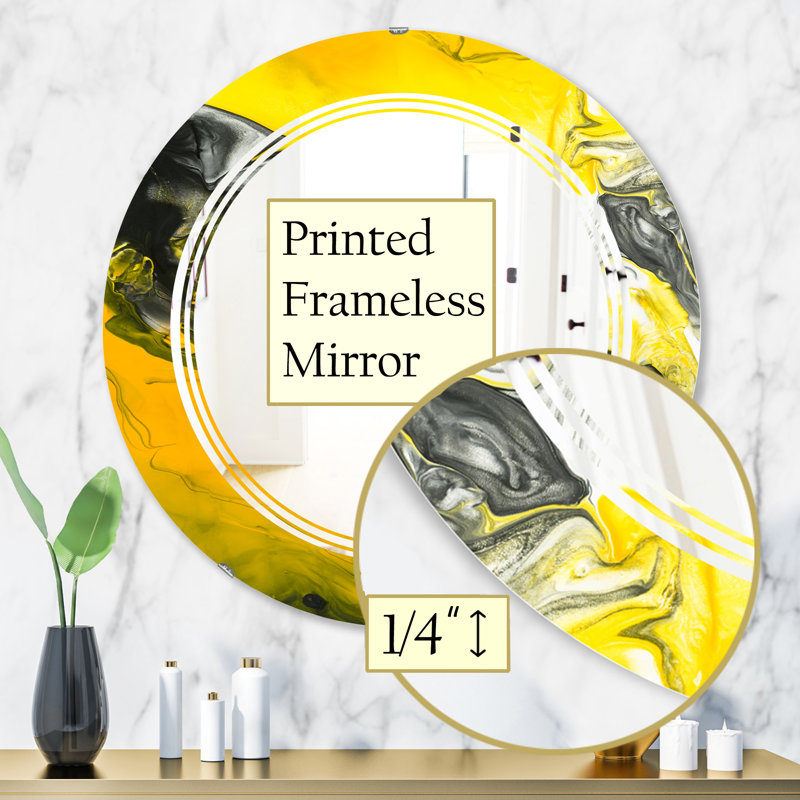 Miroir mural en marbre 5 moderne triple c, 31,5 po x 31,5 po