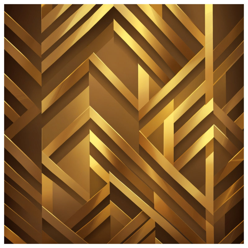 Couvertures dorées à motif de chevrons, L 50 po x H 60 po