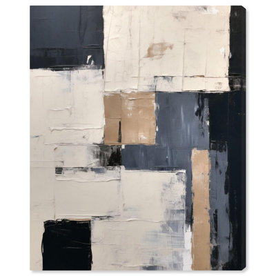 «Charcoal Shapes II Canvas Blue Abstracts» par Art Remedy