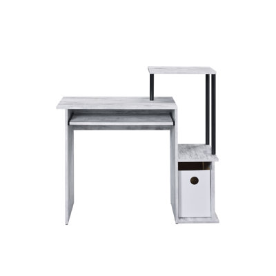 Bureau d'ordinateur antique blanc et noir | Idée de cadeau