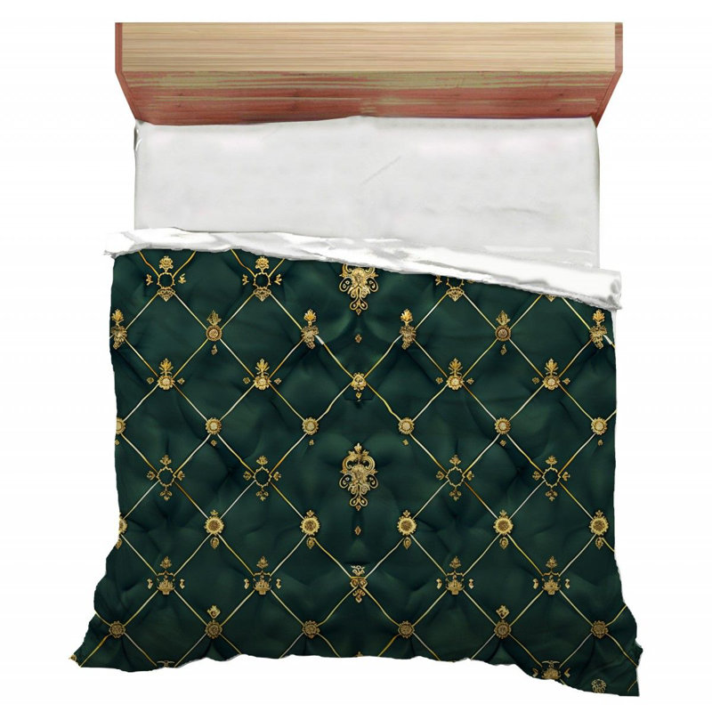 Baroque Elegance Bathroom Geometric Comforter, Twin Comforter