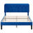 Queen Platform Bed Frame with Velvet Upholstered Headboard and Wooden Slats Support, Mattress Foundation/No Box Spring Needed-950660877-950660878