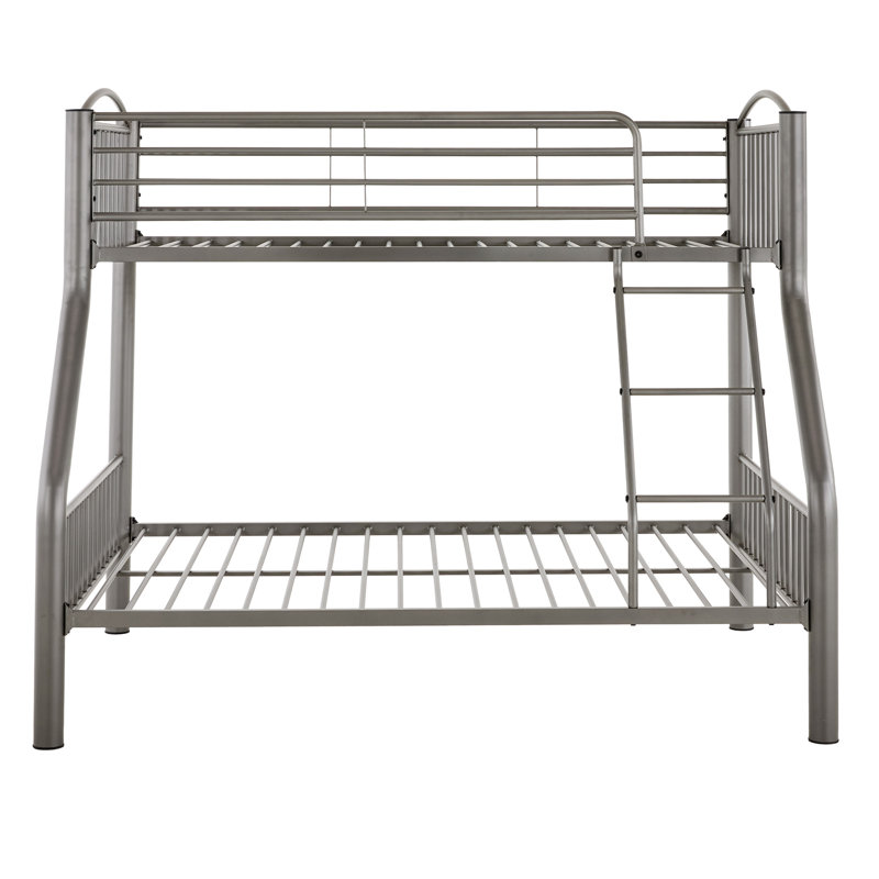 Sigmund Versaflex Metal Bunk Bed, Convertible, Grey, Twin Over Full