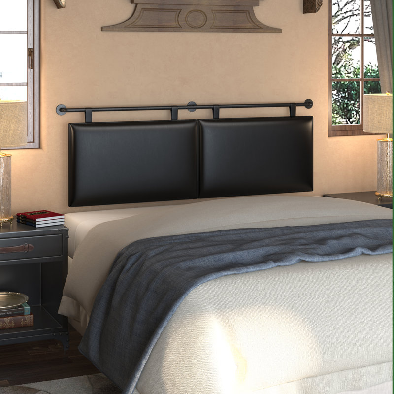 Tête de lit tapissier Nomeda, Grand, Black