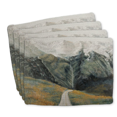 Ensemble de 4 napperons en polyester Mountainous