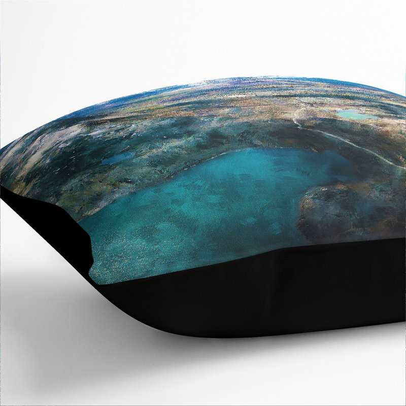 Pastoruri Glacier In Peru Vol.1 Painting Square Throw Cushion, Black, 40cm H x 40cm W x 15cm D