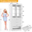 Système de rangement pour garde-robe autoportant 23,6 po avec 3 tiroirs, organisateur modulaire avec tablette à chaussures-1464526945