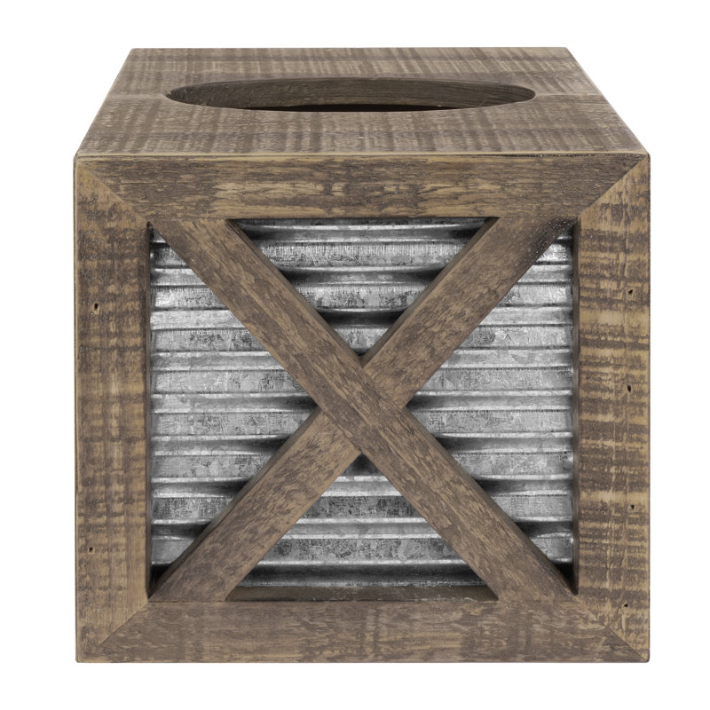 Margree Tissue Box Cover, Brown