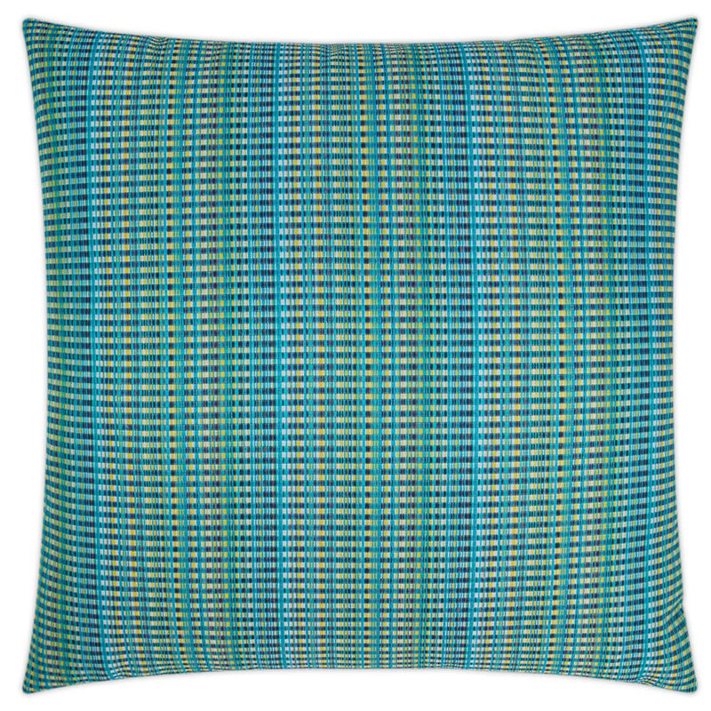 Sunrun Square Indoor/Outdoor Pillow Cover & Insert, Blue
