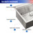 30 " L Drop-In Single Bowl Stainless Steel Kitchen Sink