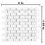 Hudson Subway White 11-3/4" x 12" Porcelain Mosaic Tile-1992958627