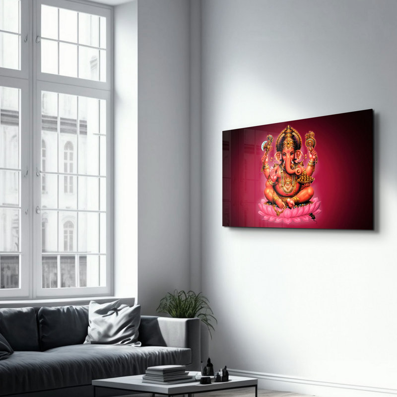 Élégante peinture murale en verre trempé de 13,8 po x 21,7 po | 100% verre trempé, épaisseur: 0,16 pouce | Imprimé UV pour des couleurs éclatantes | Parfait pour la décoration intérieure, le salon et les espaces de bureau