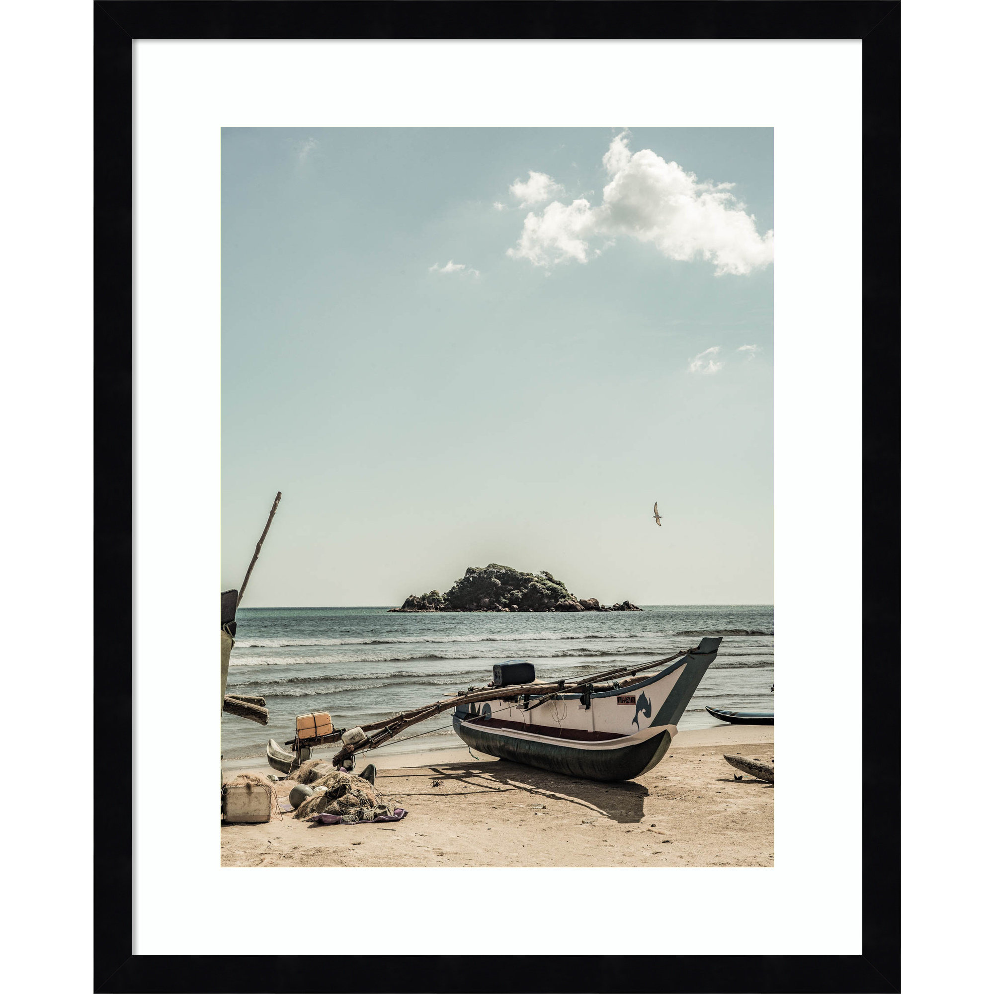 Of the Sea by Shot by Clint Wood Framed Wall Art Print, Black, 21" H x 17" W